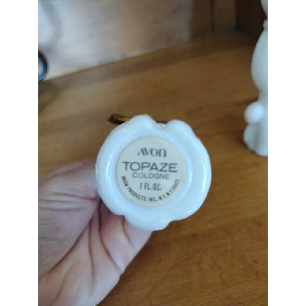 Set Of Vintage AVON Bon Bon Poodle Decanter Cologne Some Product Left In Bottle